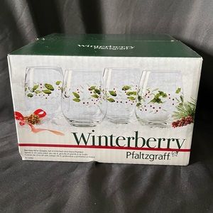 Pfaltzgraff Winterberry Stemless Wine Glasses